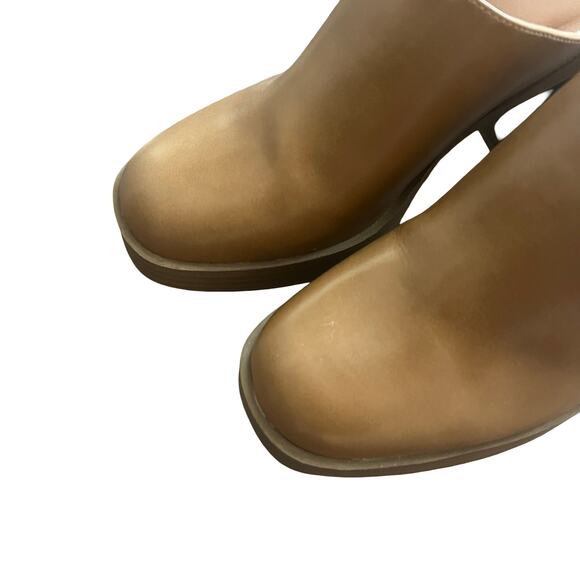 UNIVERSAL THREAD Tess Platform Mule Heels Tan 10 - Picture 2 of 5